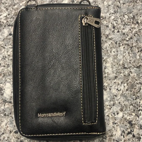 Montana West Western Tooled Phone Case Crossbody Wallet 7.5”x5” EUC - Picture 2 of 6